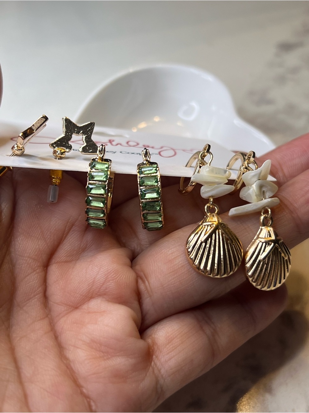 Ashley Cooper NWT Gold Tone 3-Pair Earrings Set - Picture 4 of 4